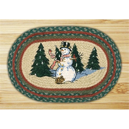 Palacedesigns Capitol Importing Winter Wonderland - 10 in. x 15 in. Hand Printed Oval Swatch PA623100